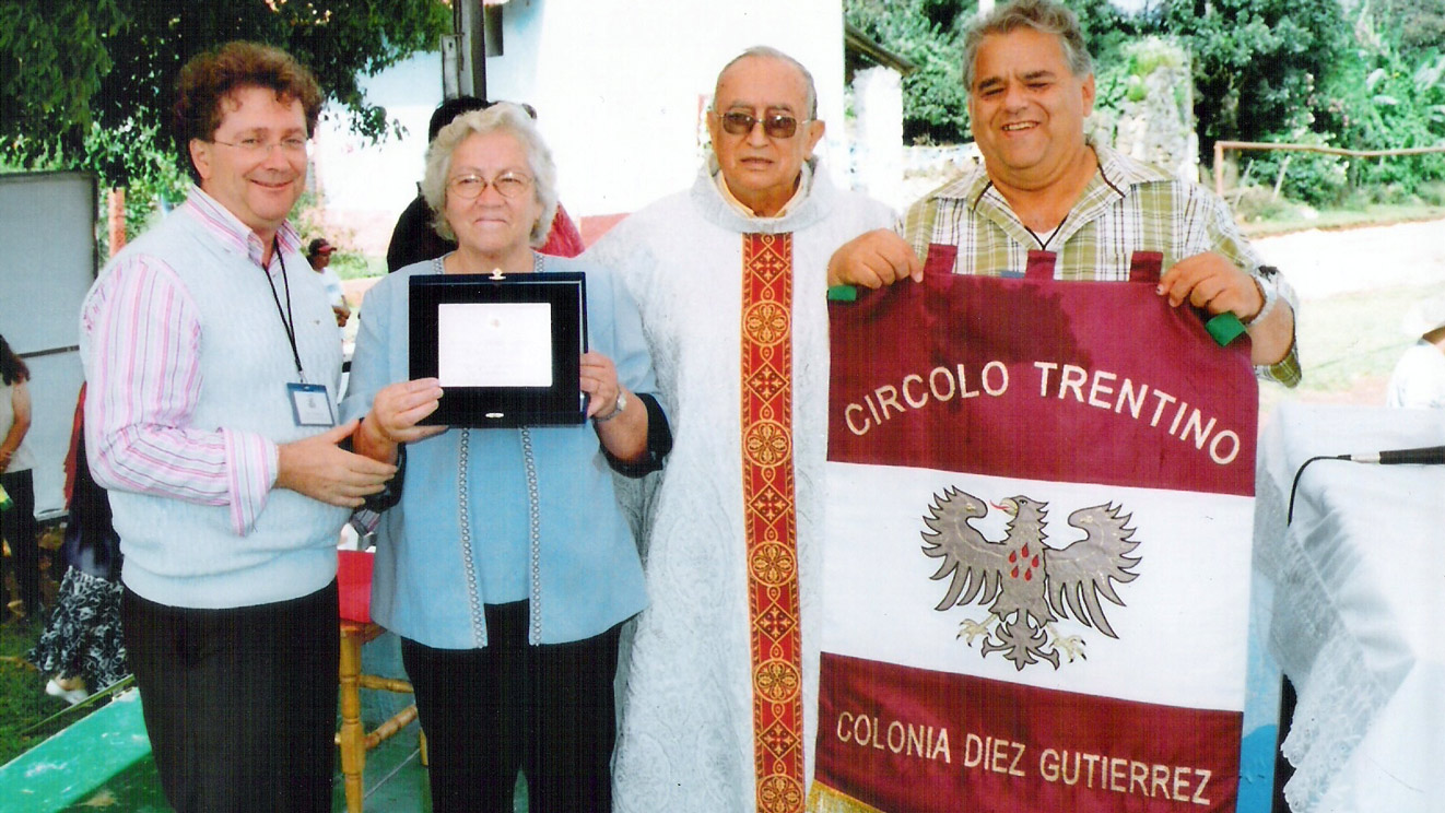 Targa in memoria di Pedro Chessani Zanella - Rino Zandonai, Virginia Zanella, Padre, Rene Altschuler